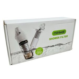 Miniwell Chlorine Removal Shower Filter White NWT New in Box Bath Water‎